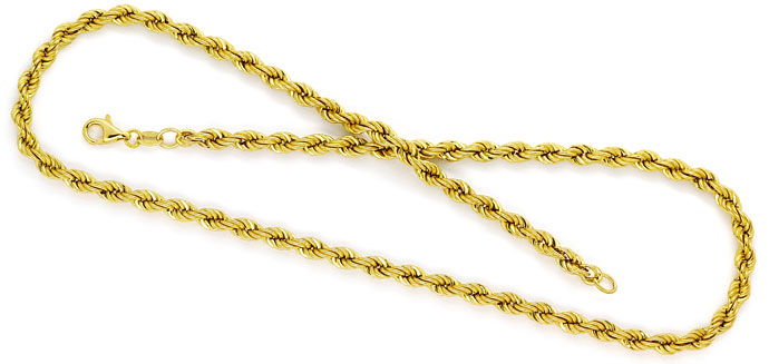 Foto 1 - Gold Kette Kordelkette in 52cm Länge aus 585er Gelbgold, K3064