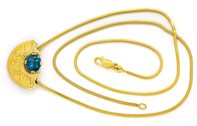 Foto 1 - Indigolith blauer Turmalin Collier 18K Gold, Q1671